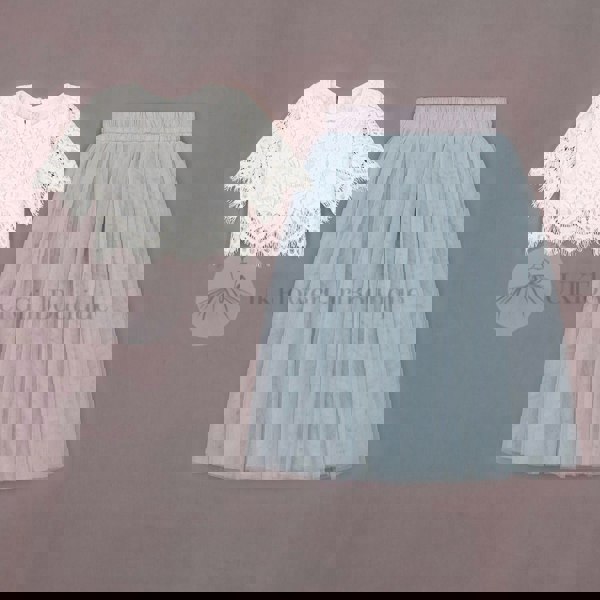 Flower girl lace top and tulle skirt