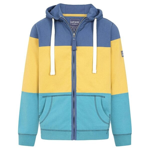 Lazy Jacks LJ721 - Men's Full Zip Panelled Hoody - Heather
