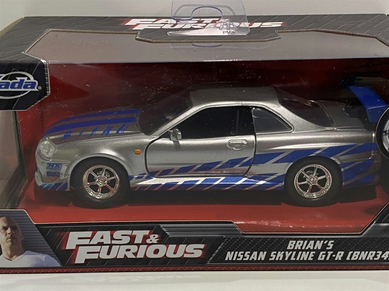 fast and furious brians nissan skyline gt r r34 scale 1:32 jada 97184