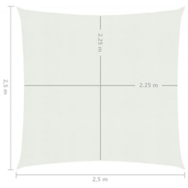 Berkfield Sunshade Sail 160 g/m�__ White 2.5x2.5 m HDPE