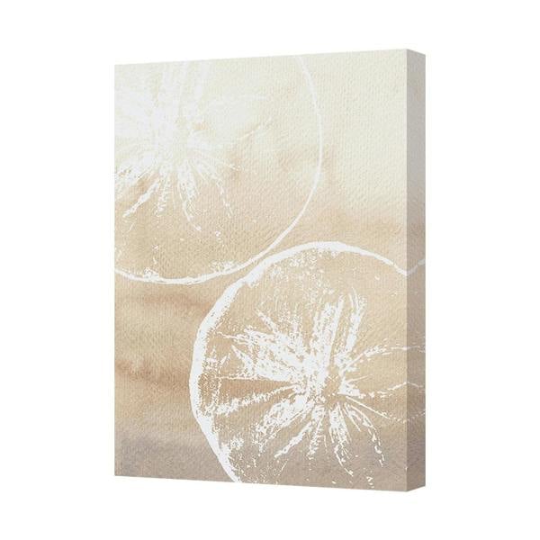 Benjamin Tate Design Beige Citrus Slice Canvas Wall Art Print Modern Neutral Decor