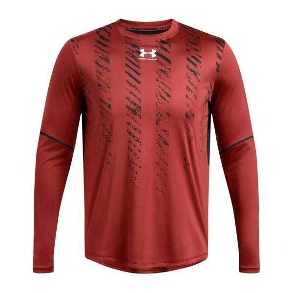 Under Armour Mens Regular Long-Sleeved T-Shirt - Orange - 