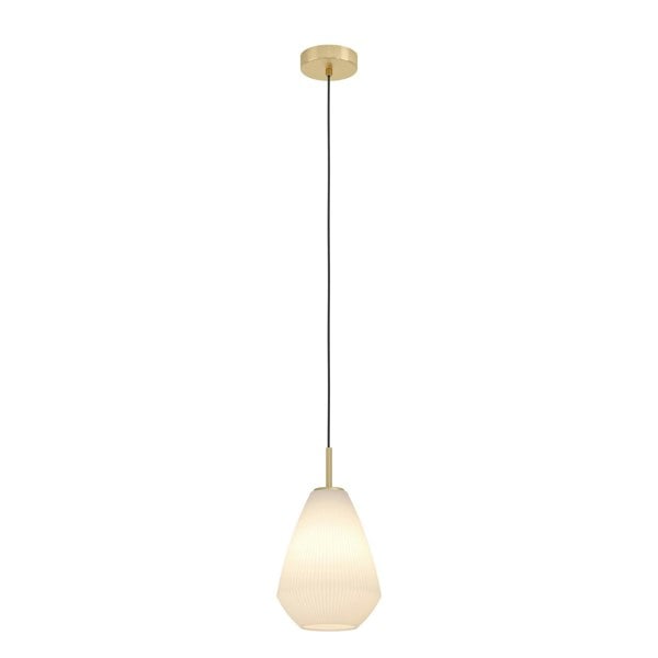 EGLO Caprarola Two Toned Satin Glass Single Pendant Light
