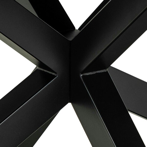 Wyld Haus Perth 200cm Rusty Brown Ceramic Extendable Dining Table Industrial Black Metal Legs