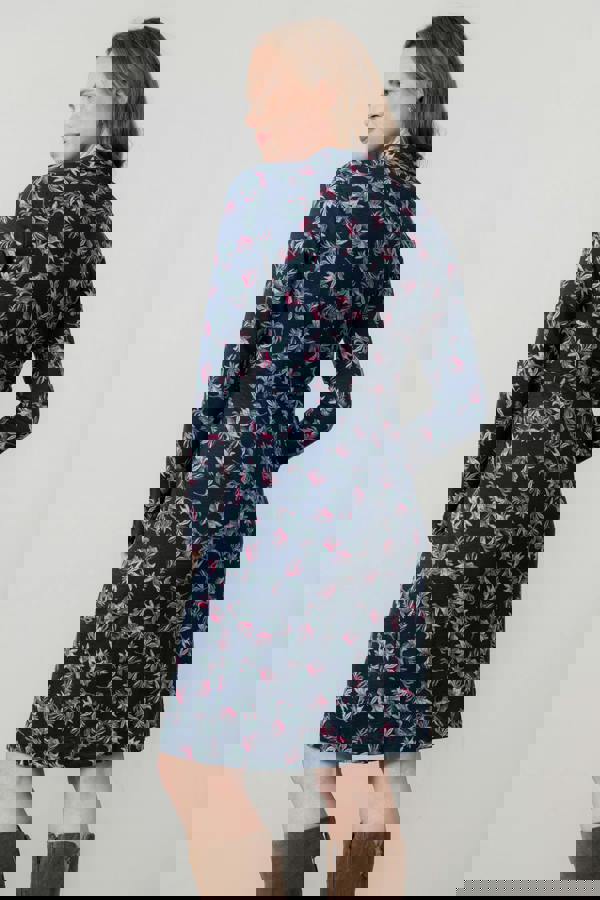 Lily & Me Elmore Organic Cotton Jersey Shirt Dress Navy