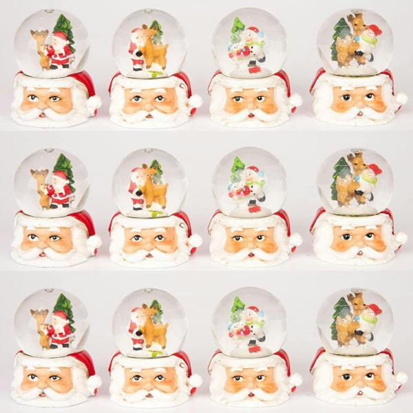 7cm Christmas Mini Snow Globe with Santa Scene and Resin Base Festive Table Decoration image 7