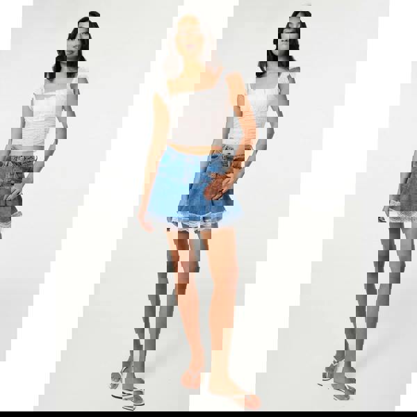 Pink Vanilla Broderie Frill Sleeve Top