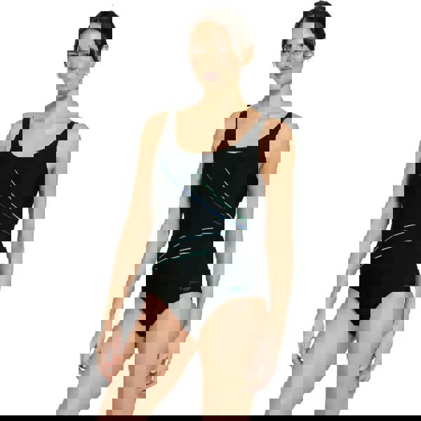 Zoggs Mystic Adjustable Macmaster Scoopback Swimsuit - Black/Multi