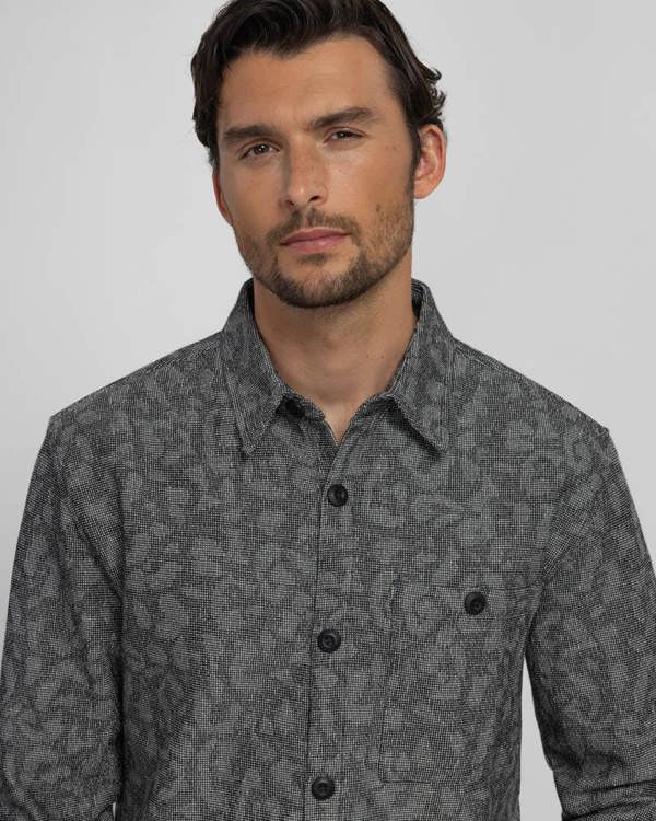 Steel & Jelly Nantwich - Leopard Jacquard Long Sleeve Shirt