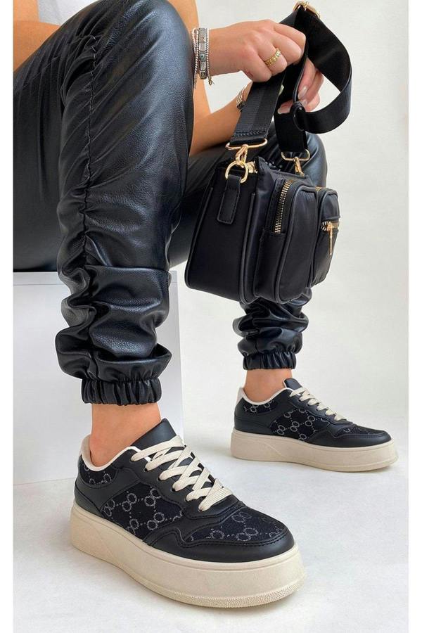 Annie Printed Trainers - Black