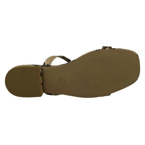 Spot On Ladies Spot On Snake Print Sandals F00254
