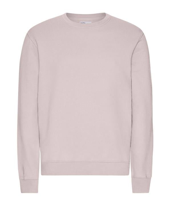Colorful Standard Mens Classic Organic Crew Neck Sweatshirt - Faded Pink - CHO - Designer Mens Sweatshirts