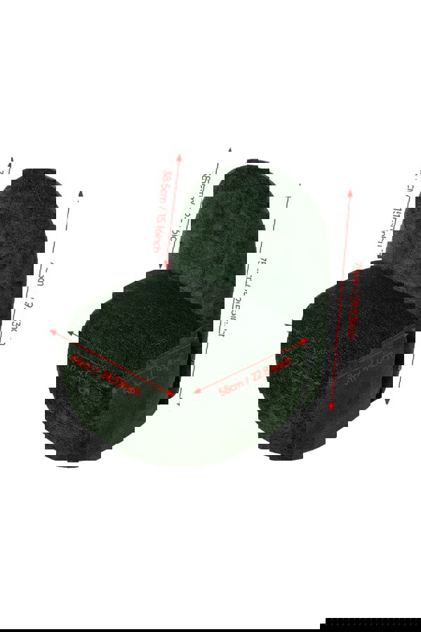 Living and Home Dark Green Modern Chenille Upholstered Lounge Chair