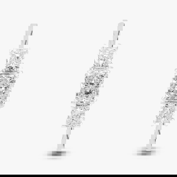 T. H. Baker Platinum 1.47ct Radiant Cut Diamond Three Stone Ring RN5874 PLT