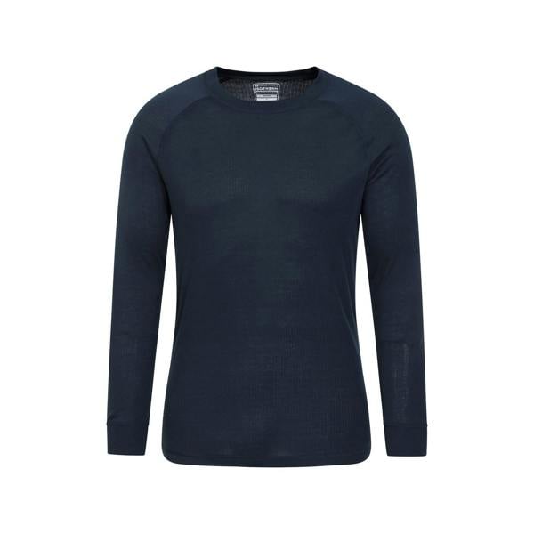 Mountain Warehouse Mens Talus Round Neck Long-Sleeved Thermal Top - Blue - 