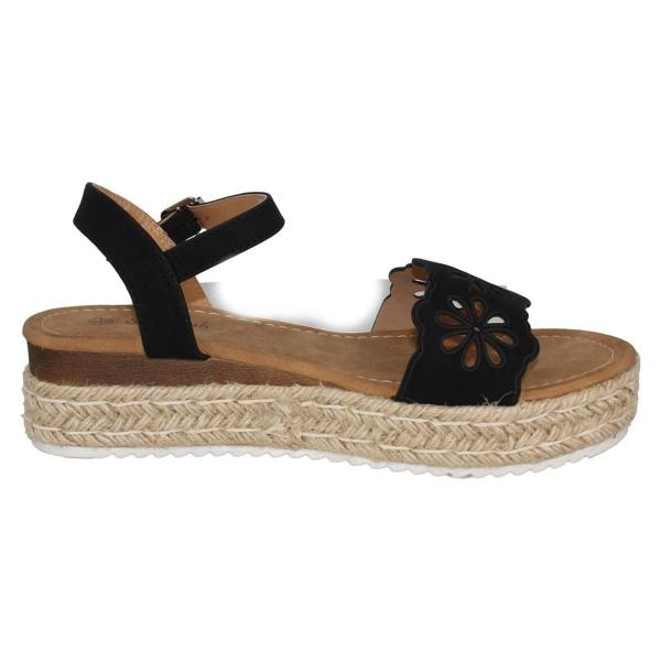 Savannah Ladies Savannah Mid Wedge Heel Wide Fit Sandals F12041