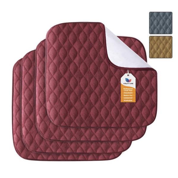 Vitality Care Absorbent Washable Incontinence Chair Pad Non-Slip Waterproof Seat Protector Pad