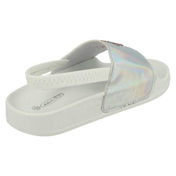 Spot On Girls Spot On Slingback Sliders With Glitter Star Design H0310