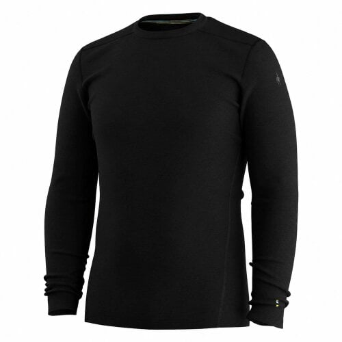 Smartwool Mens Classic Thermal Merino Base Layer Crew Long Sleeve Top Black