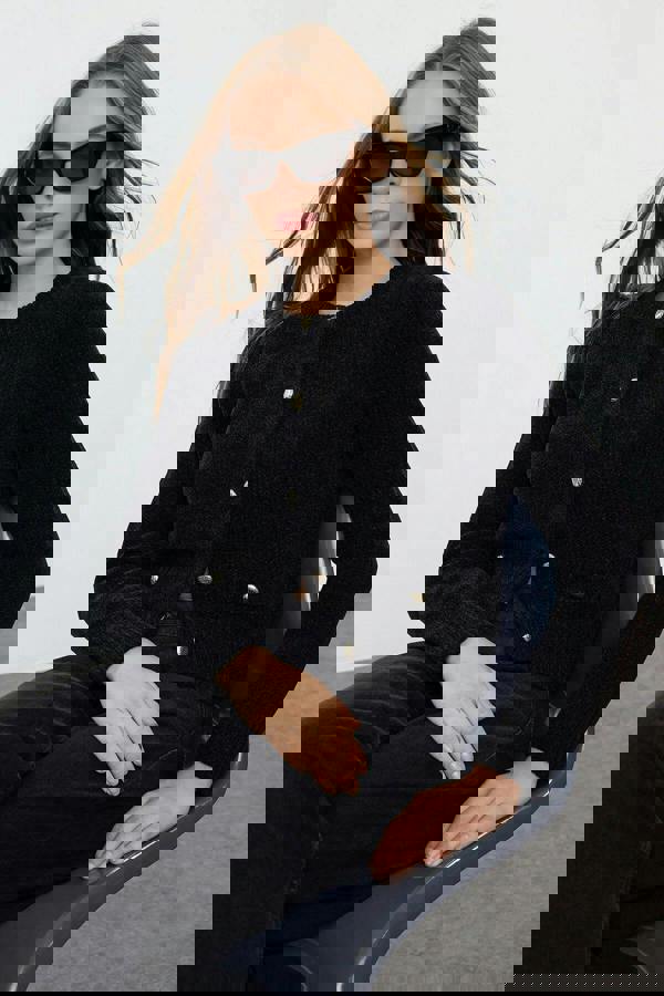 WOVCOR Knit Cardigan with Pocket Detail