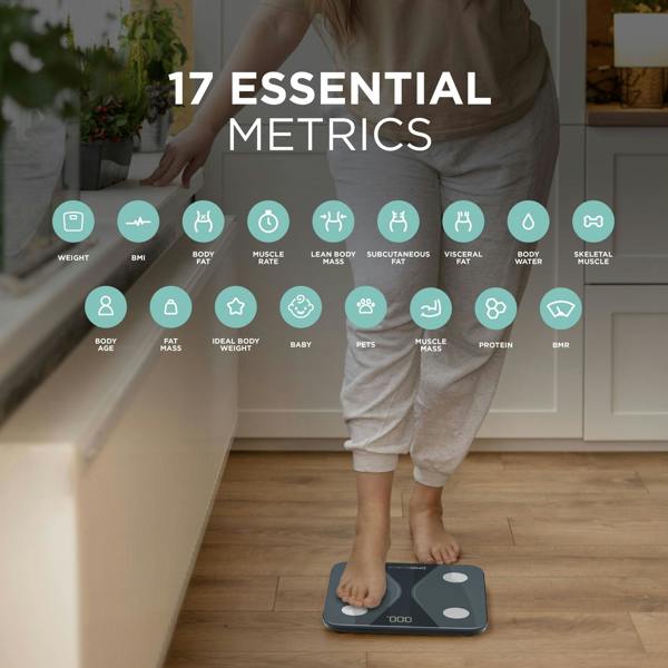 DMD Collective Smart Bluetooth Bathroom Scale with Body Composition Tracking