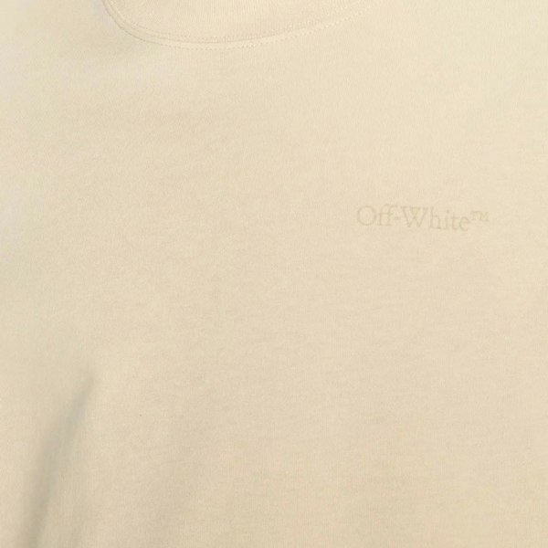 Off-White Scribble Carry Over Skate Fit Ivory Beige T-Shirt XS