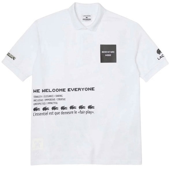 Lacoste Mens Live X Minecraft Polo Shirt - White