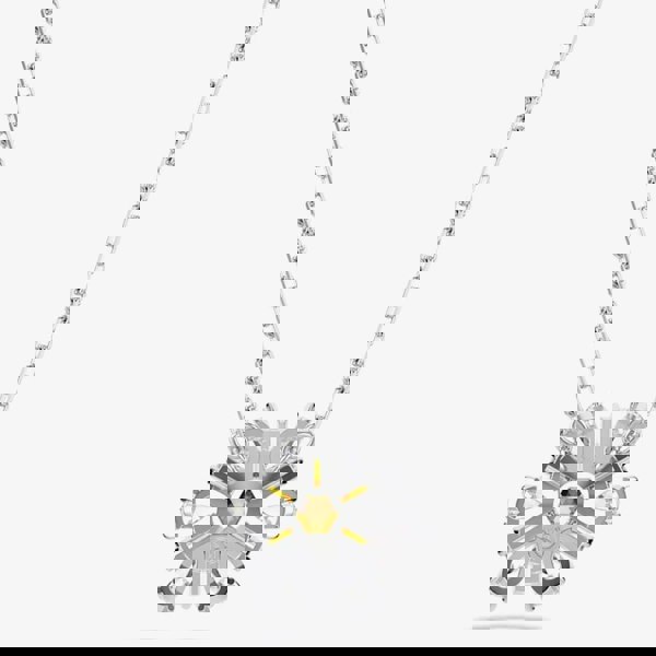 Swarovski Idyllia Rhodium Plated Yellow Flower Necklace 5679939