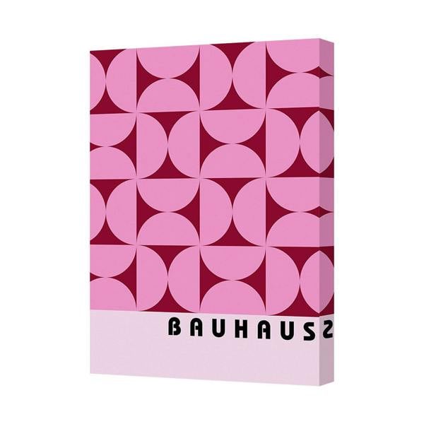 Benjamin Tate Design Bauhaus Pink Geometric Pattern Canvas Wall Art Decor