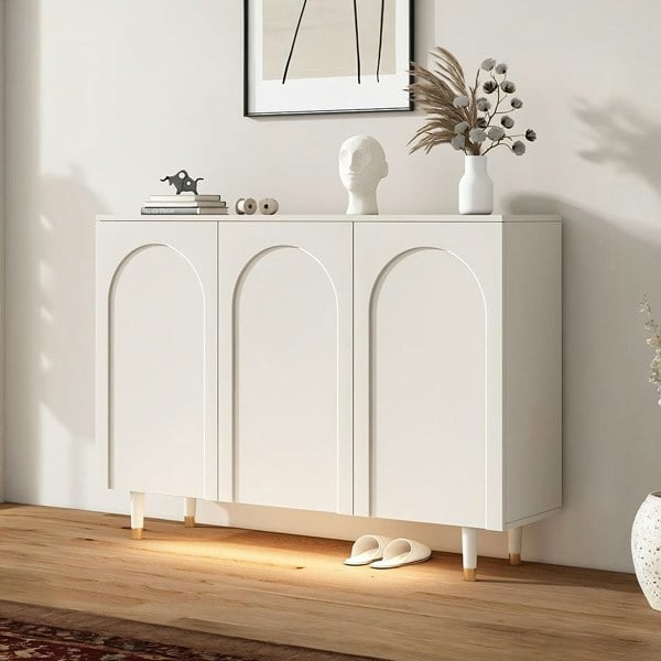 Mia Shoe Storage, Cream - storage shoe unit