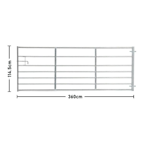 Durable Galvanized Metal Field Farm Gate Farm Gates Living and Home 12FT/3.6M