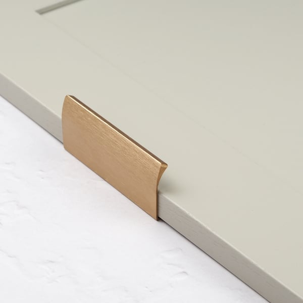 Handle & Home Brushed Brass Edge Mount Lip Pulls
