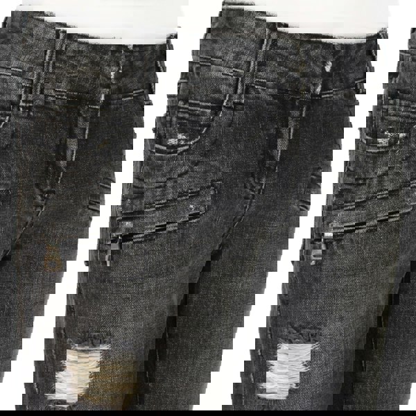 Balmain distressed bootcut jeans in grey denim