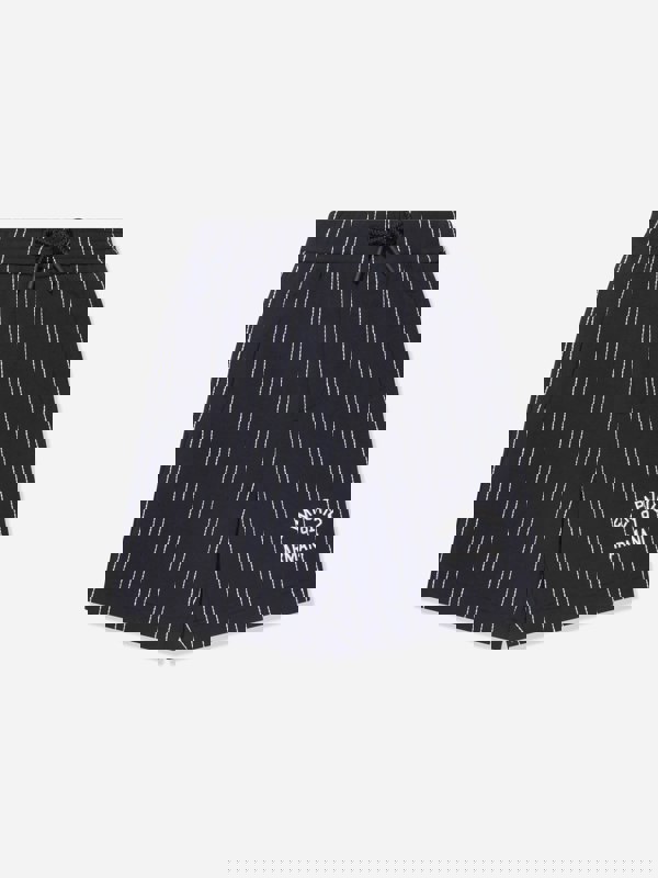 Emporio Armani Boys Striped Shorts In Navy