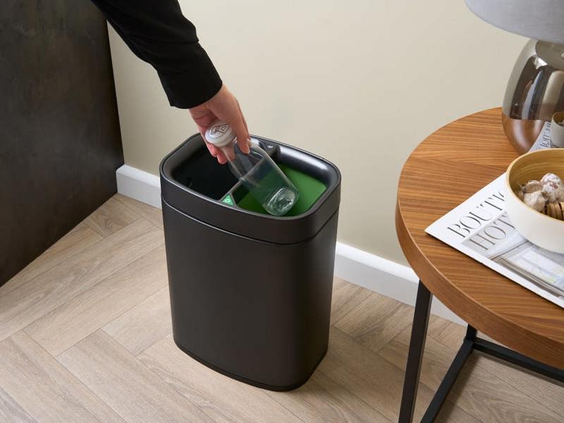 Corby Newport Dual Recycling Bin in Black