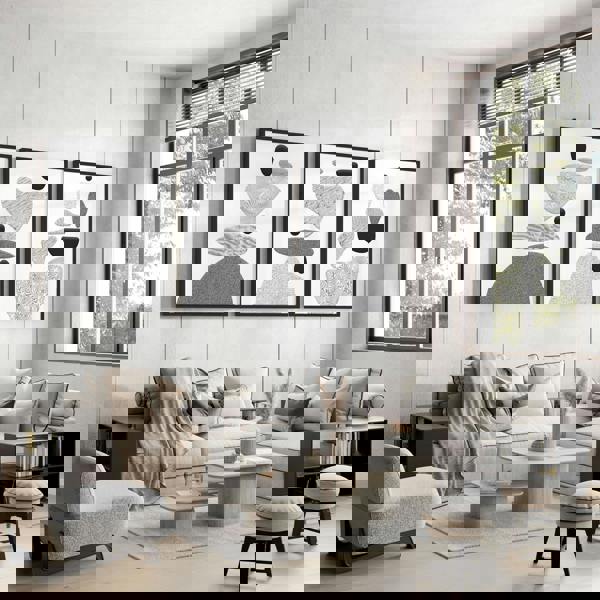 Contemporary Artwork For Living Room | Set of 3 wall art prints