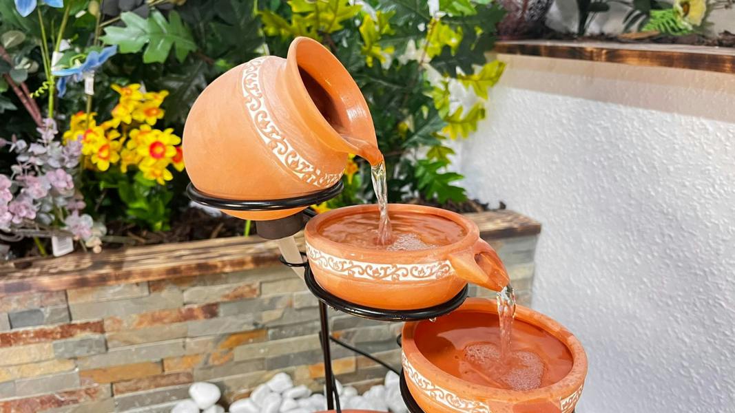 Tranquillity Water Features Teracotta Traditional Solar Water Feature