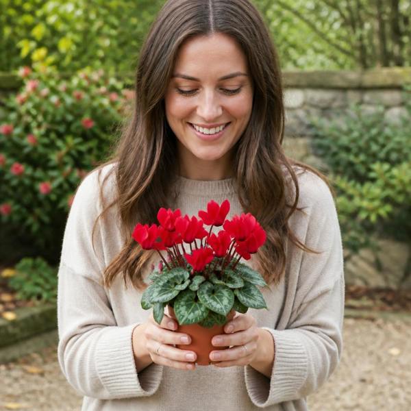 Cyclamen Red 10.5cm Pot Pack of 3 & 6 Flowering Outdoor Plants
