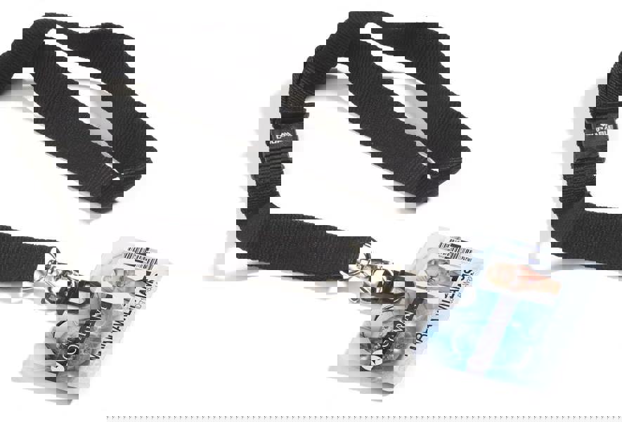 Durable CARD FIX Safety-Release Lanyard Name Badge ID Holder | 10 Pack | Black