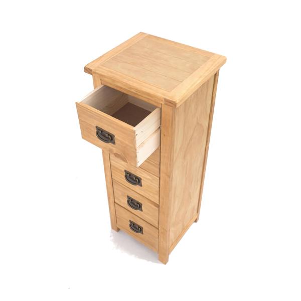 Cabinet Bits Lugo 5 Drawer Narrow Chest of Drawers Bras Drop Handle