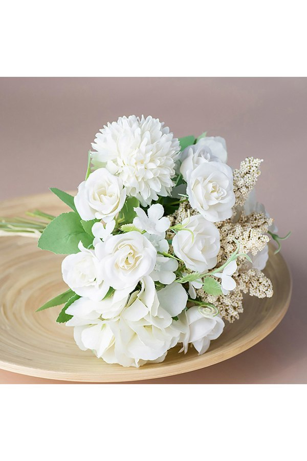 Living and Home Romantic Artificial Bouquet for Home Wedding Decoration