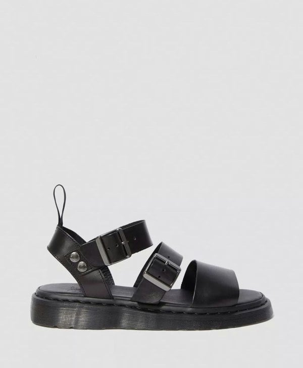 Dr. Martens Gryphon Brando Leather Women's Black Sandals