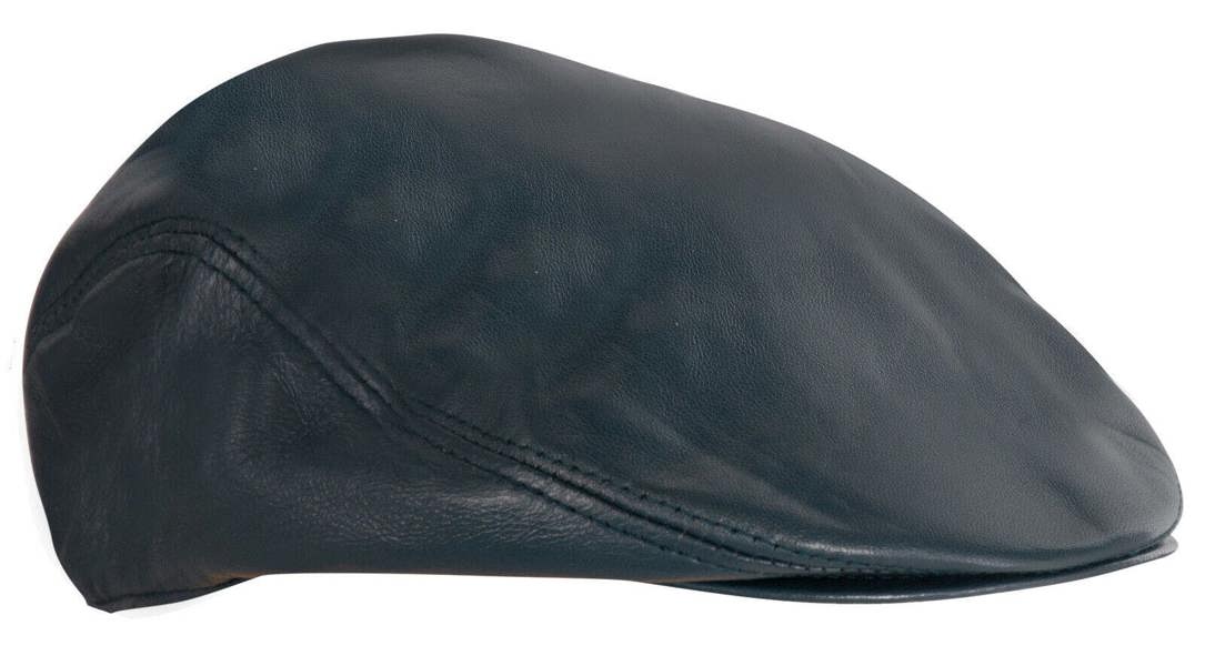 Infinity Leather Mens Leather Peaky Blinders Newsboy Flat Hat