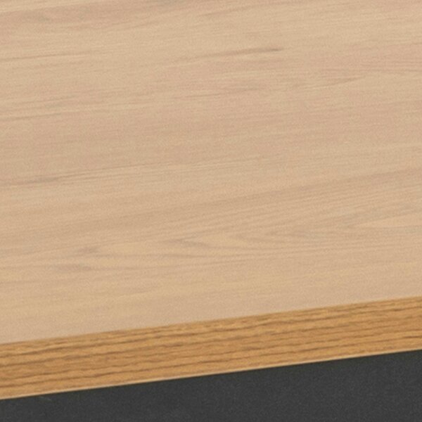Wyld Haus El Paso 6 Seater Black Dining Table Wild Oak Veener Top