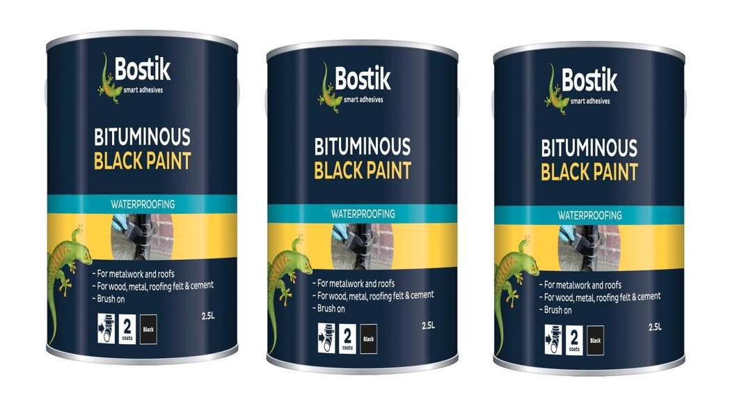 Bostik Bituminous Black Paint Waterproofing 2.5L
