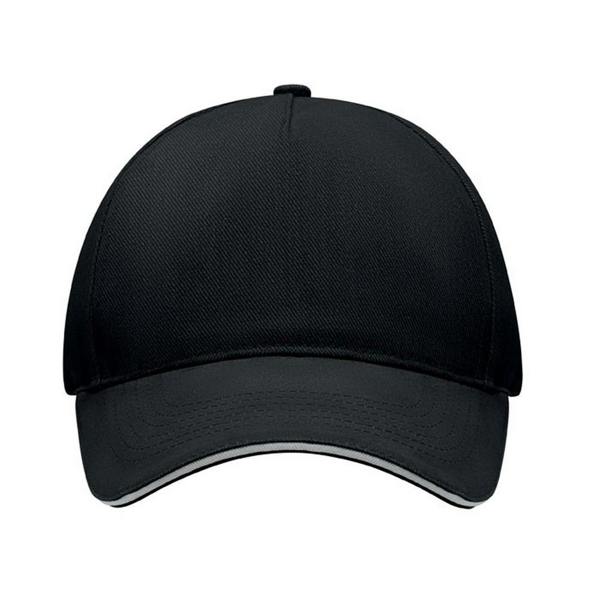 MidOcean Singa 5 Panel Baseball Cap - White/Black - 