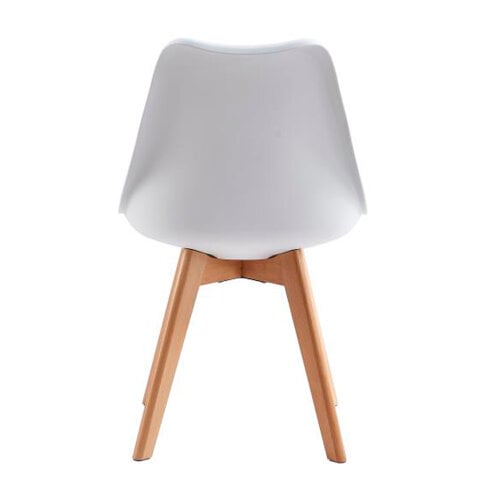 Set of 4 Dining Chairs with Solid Wooden Legs and Seat Cushion Pads Eva
