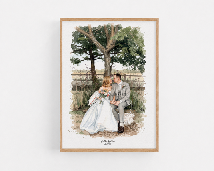 Personalised Wedding Portrait From Photo