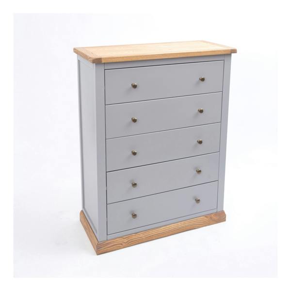 Cabinet Bits Bicarri 5 Drawer Chest of Drawers Brass Knob