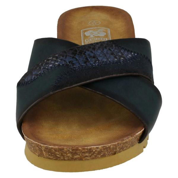 Down to Earth Ladies Down To Earth Mid Wedge X Vamp Mule Sandals